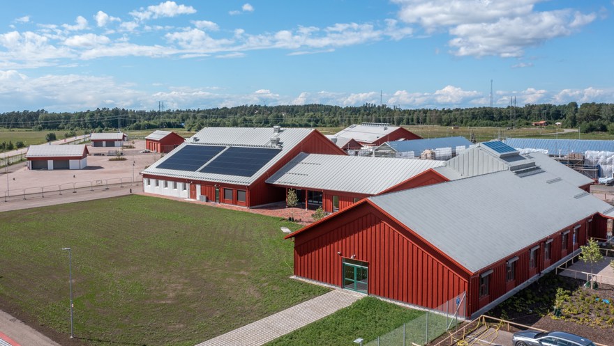 Översiktsvy över nya Axevalla Hästcentrum