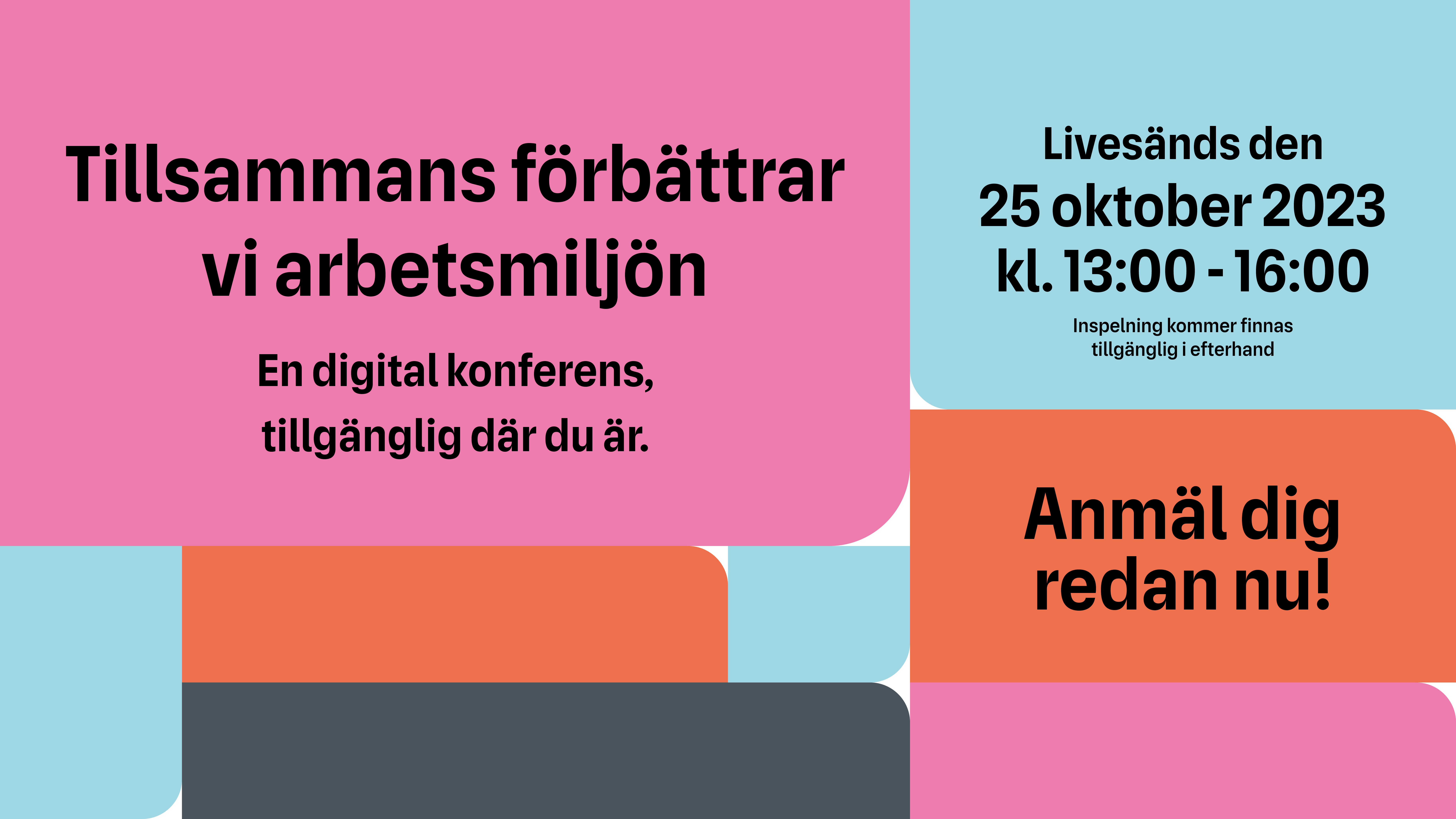 Välkommen Till Den Digitala Konferensen Tillsammans Förbättrar Vi ...