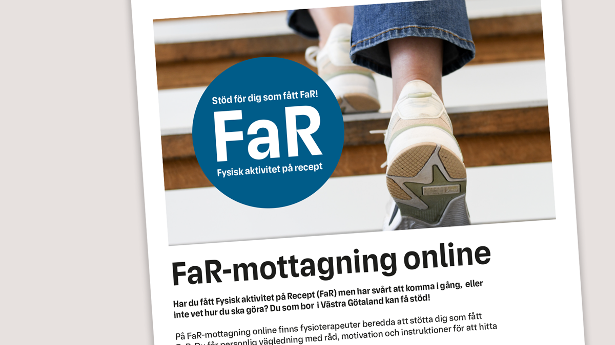 Framsidan på informationsbladet om FaR-mottagning online